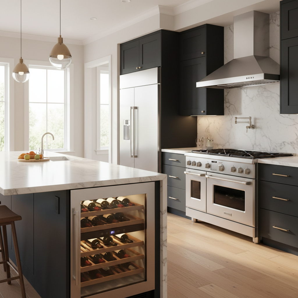 Luxury kitchen with premium Viking-style appliances