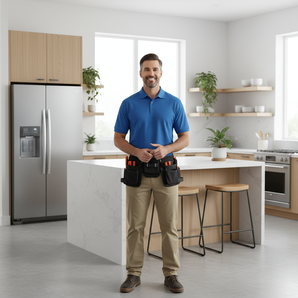 Professional appliance technician ready for repair service